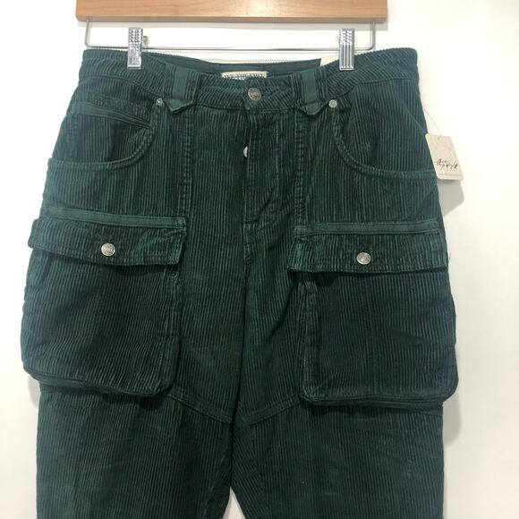 We the Free The London Calling Low Rise Tapered Leg Pant Green Size 27 - Picture 2 of 10